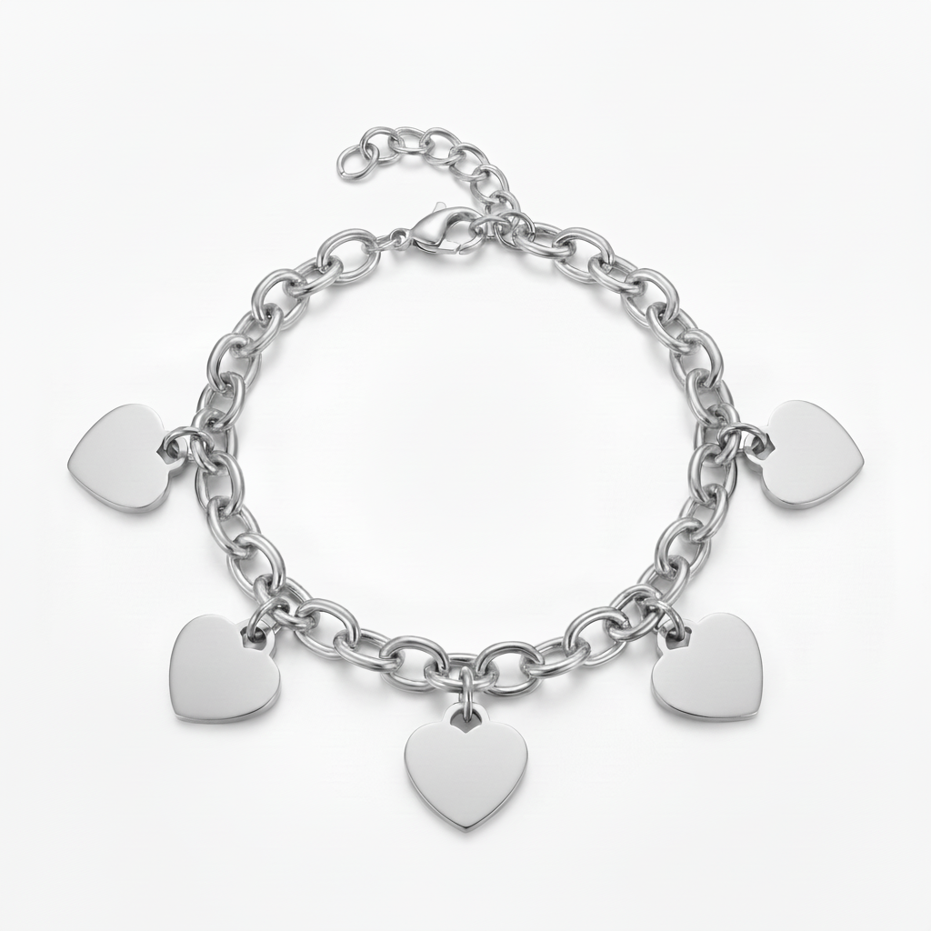 Initial Armbånd "Custom Hearts"