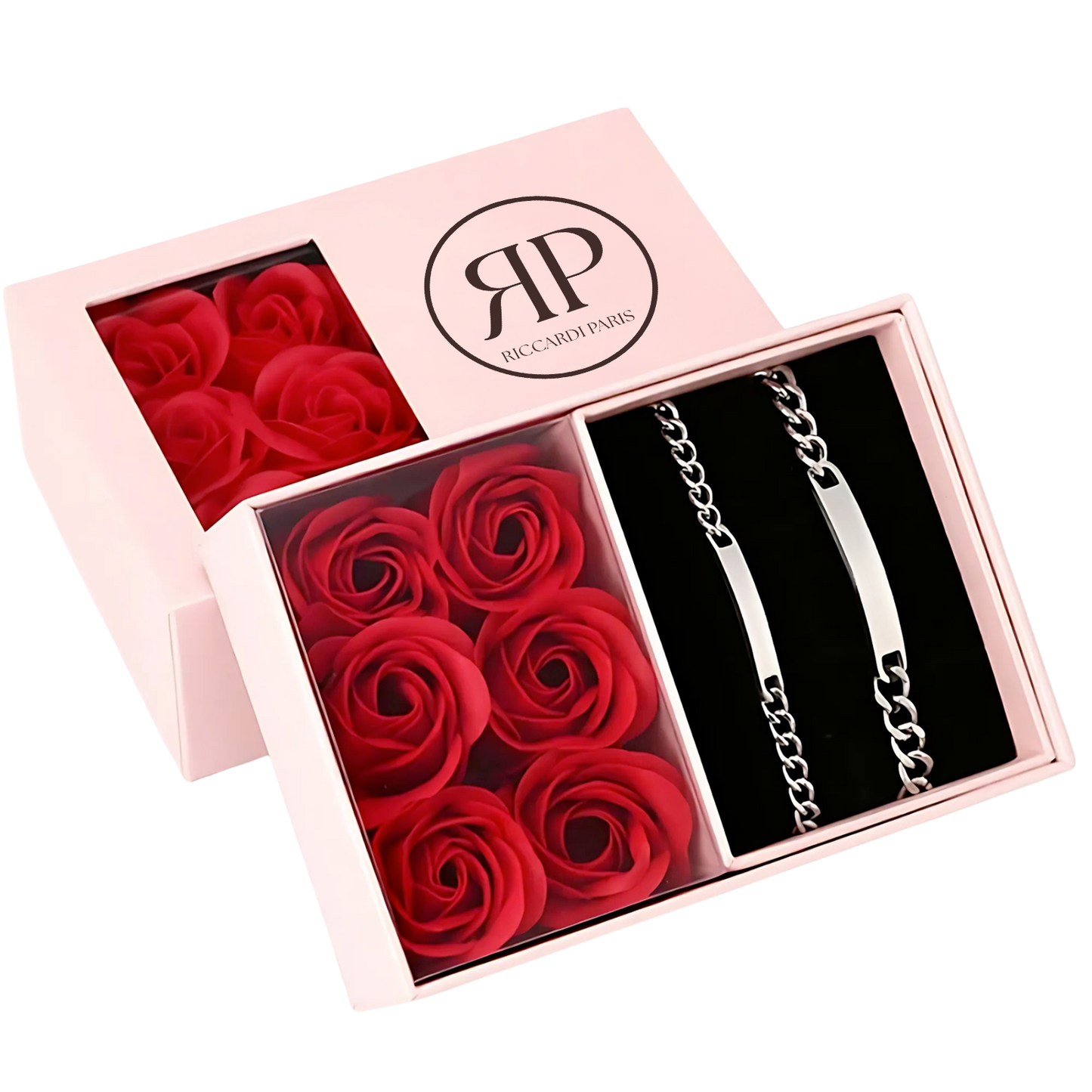 Overlegen armbåndssæt "Love Locked"