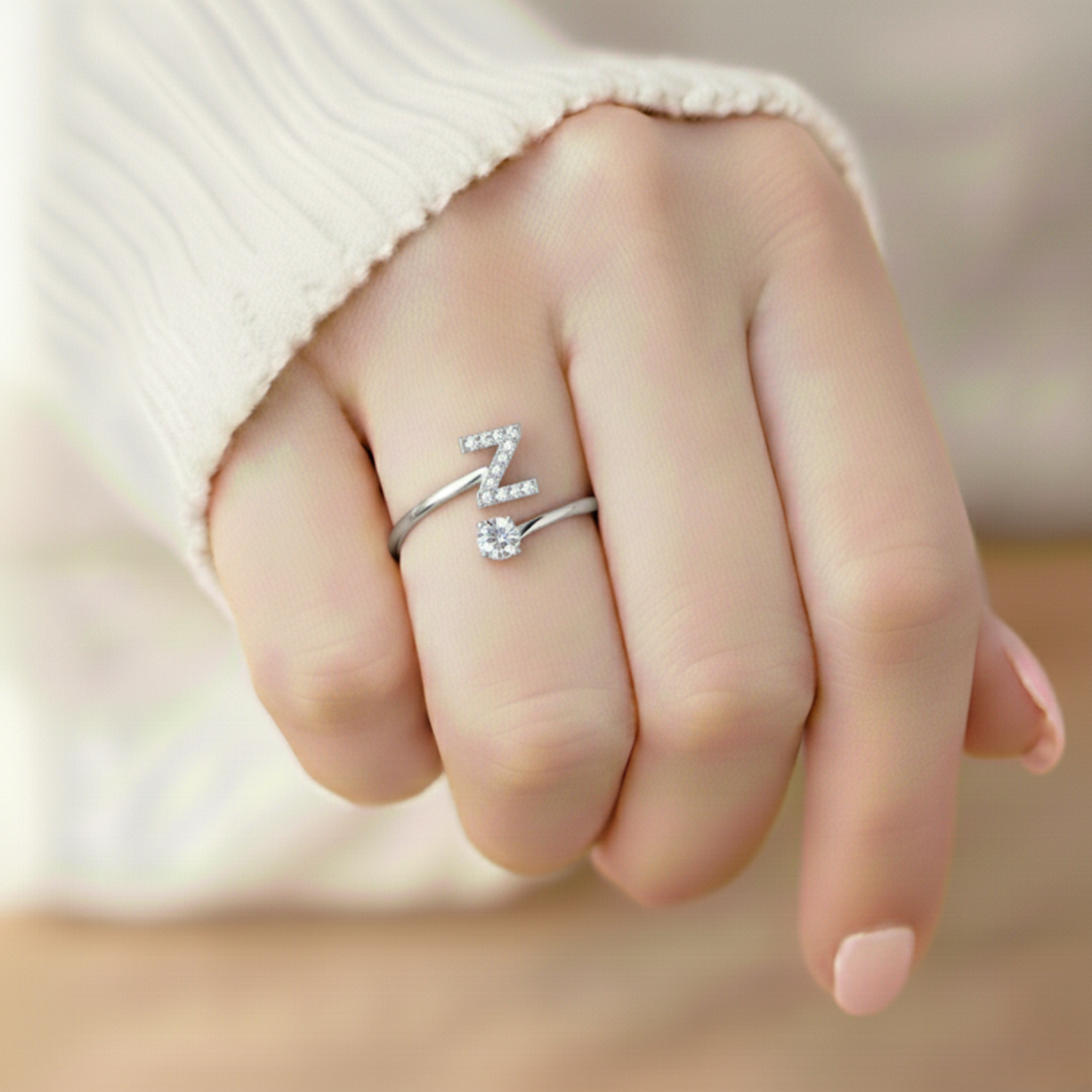 Justerbar Initial Ring "Classic"