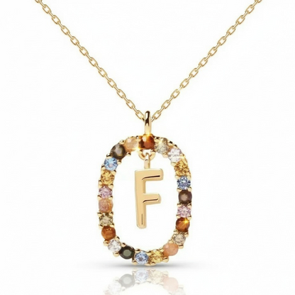 Initial Halskæde "Rainbow"