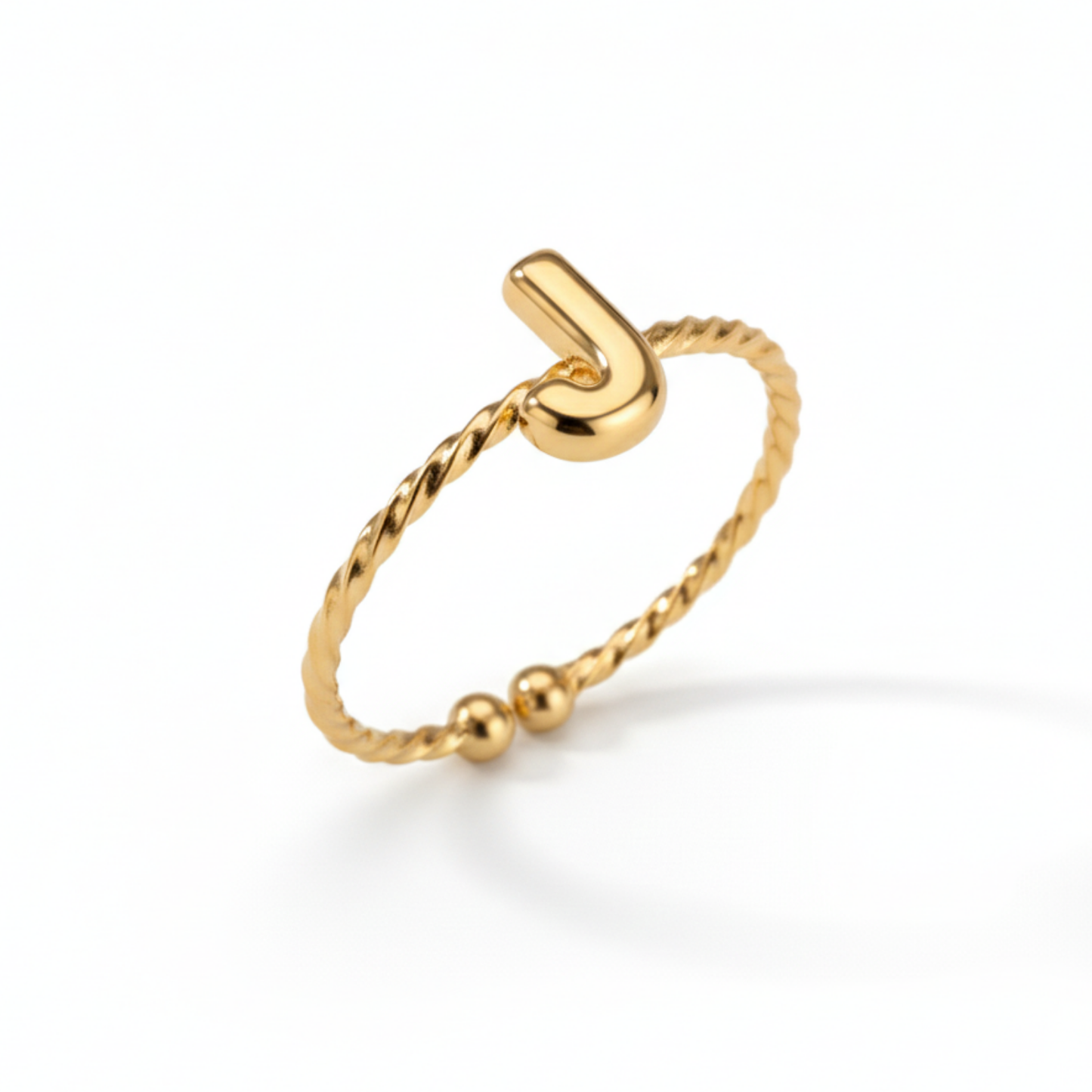 Justerbar Initial Ring "Minimalist"