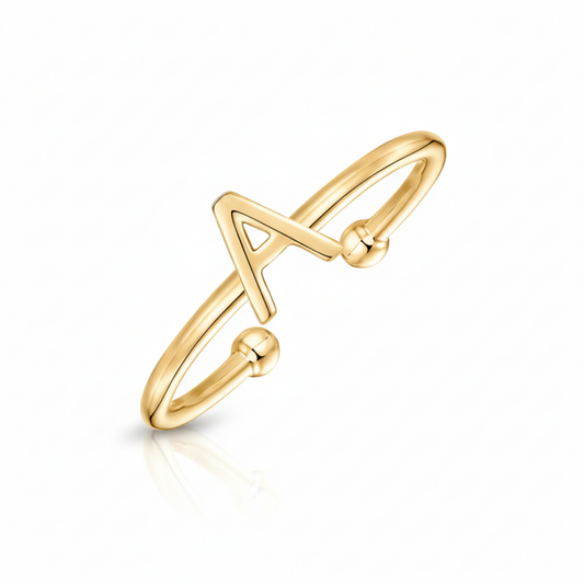 Justerbar Initial Ring "Chic"
