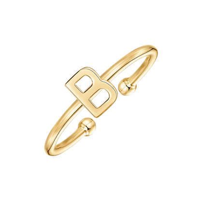 Justerbar Initial Ring "Chic"
