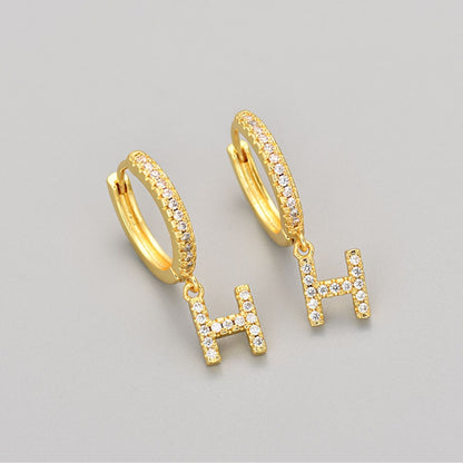 Initial øreringe "Crystal"