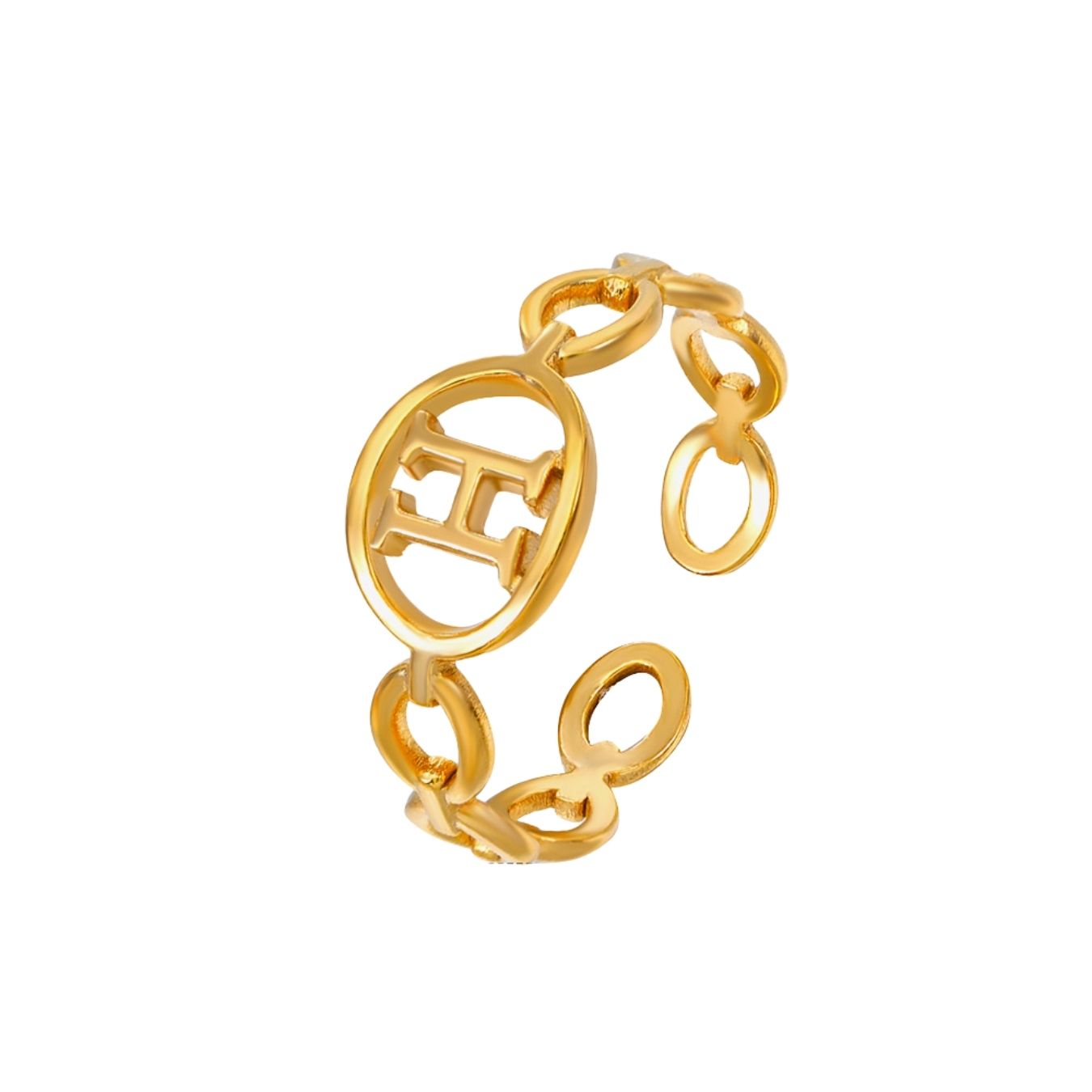 Justerbar Initial Ring "Embrace"