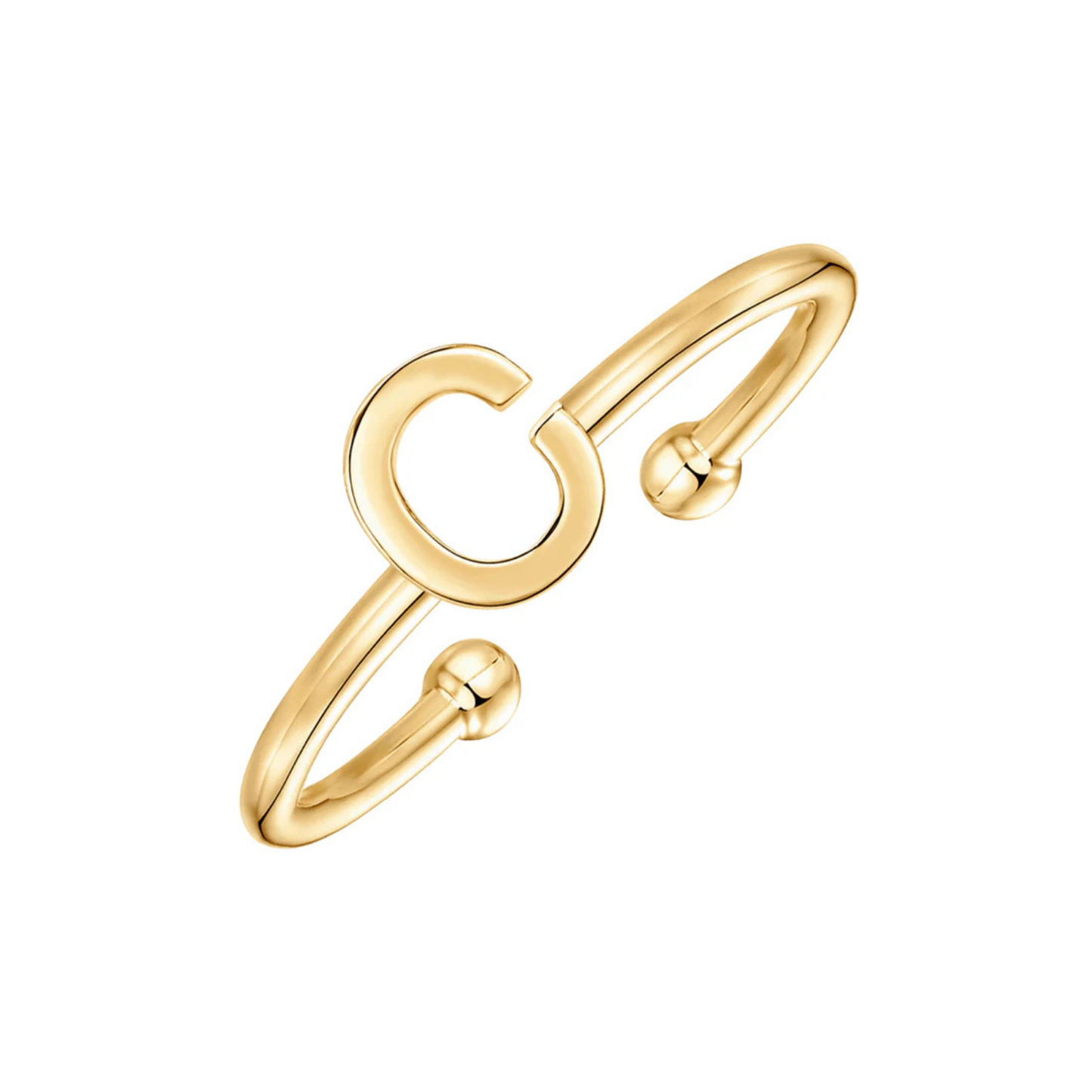 Justerbar Initial Ring "Chic"