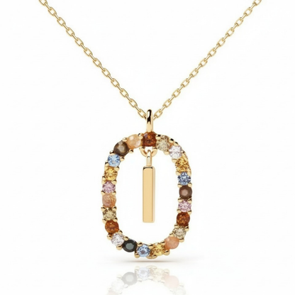 Initial Halskæde "Rainbow"