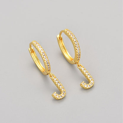 Initial øreringe "Crystal"