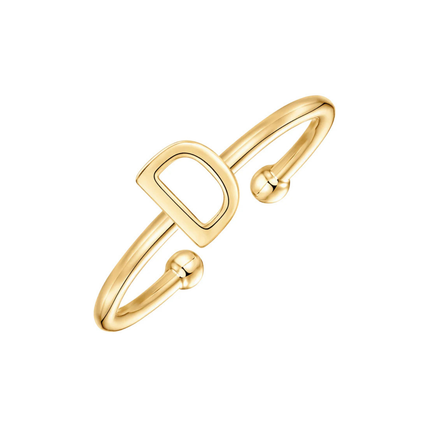Justerbar Initial Ring "Chic"