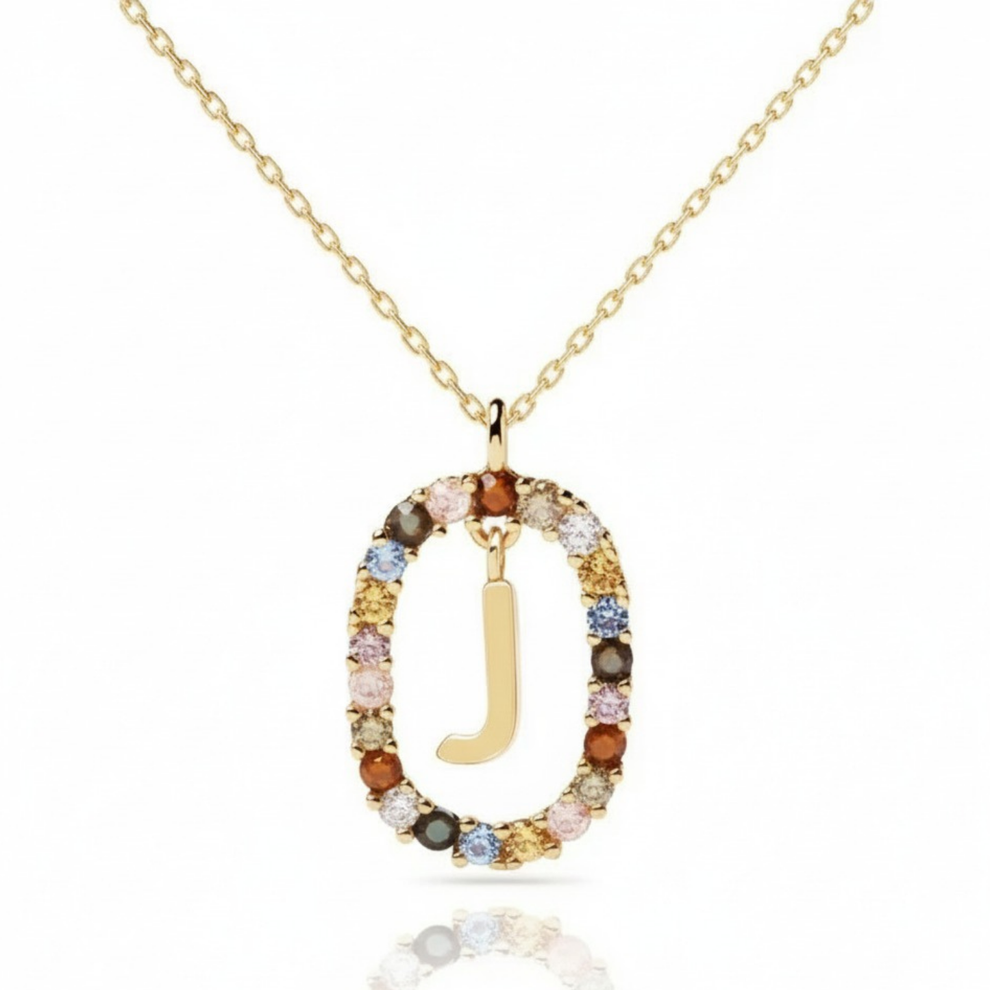 Initial Halskæde "Rainbow"