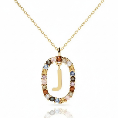 Initial Halskæde "Rainbow"