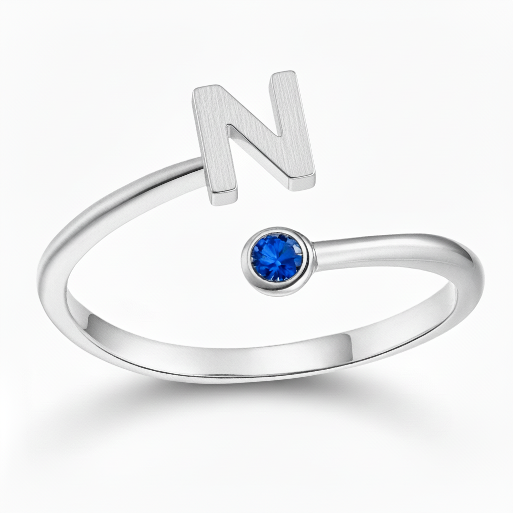 Justerbar Initial Ring "Essence"