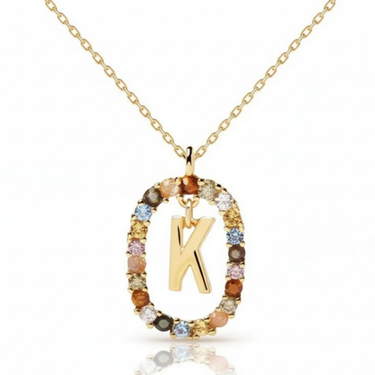 Initial Halskæde "Rainbow"