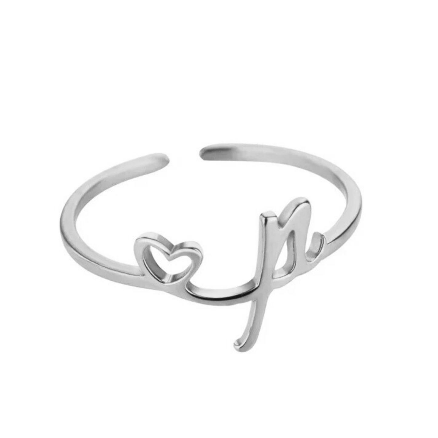 Justerbar Initial Ring "Pretty"