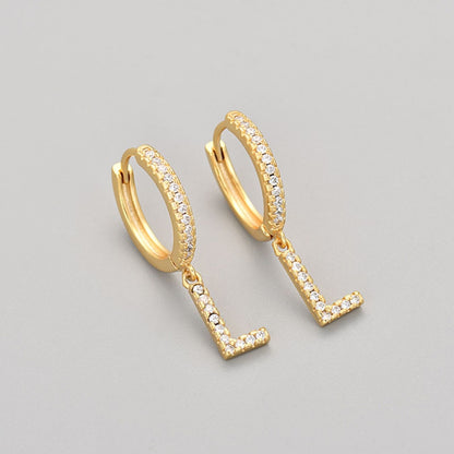 Initial øreringe "Crystal"