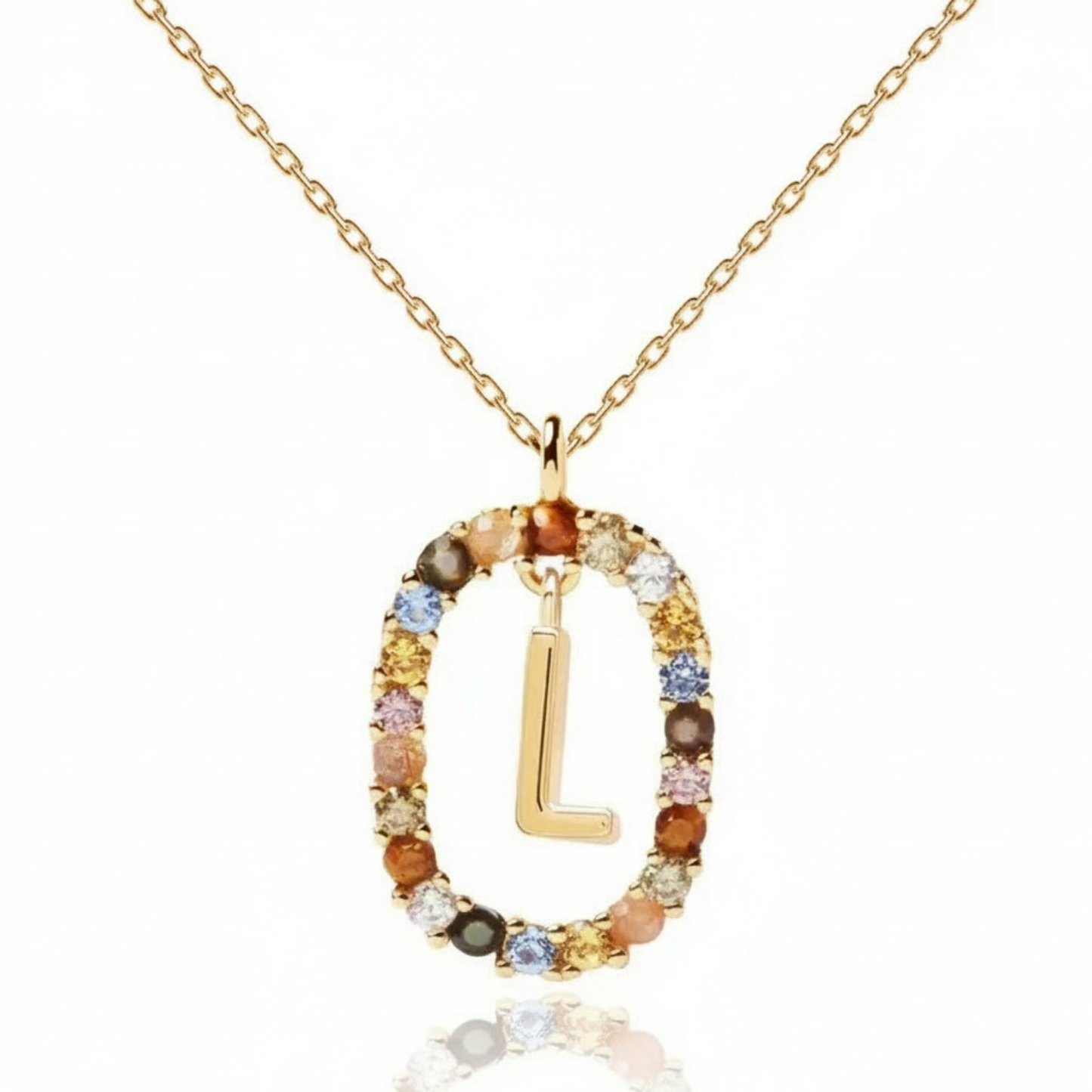 Initial Halskæde "Rainbow"