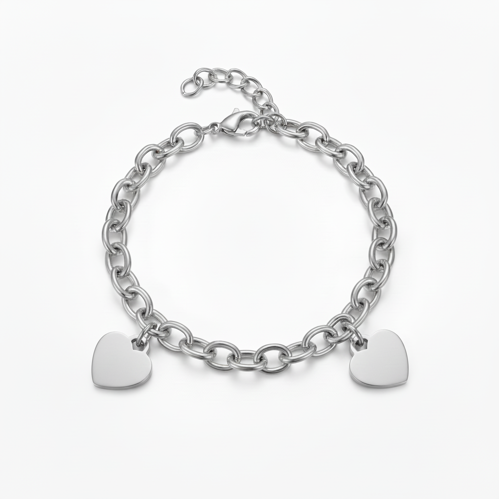 Initial Armbånd "Custom Hearts"