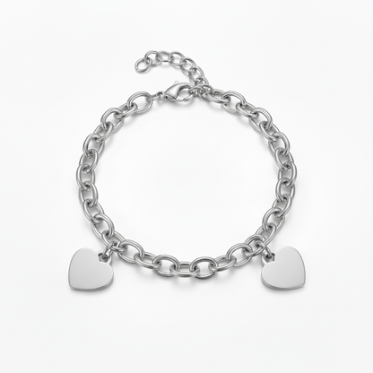 Initial Armbånd "Custom Hearts"