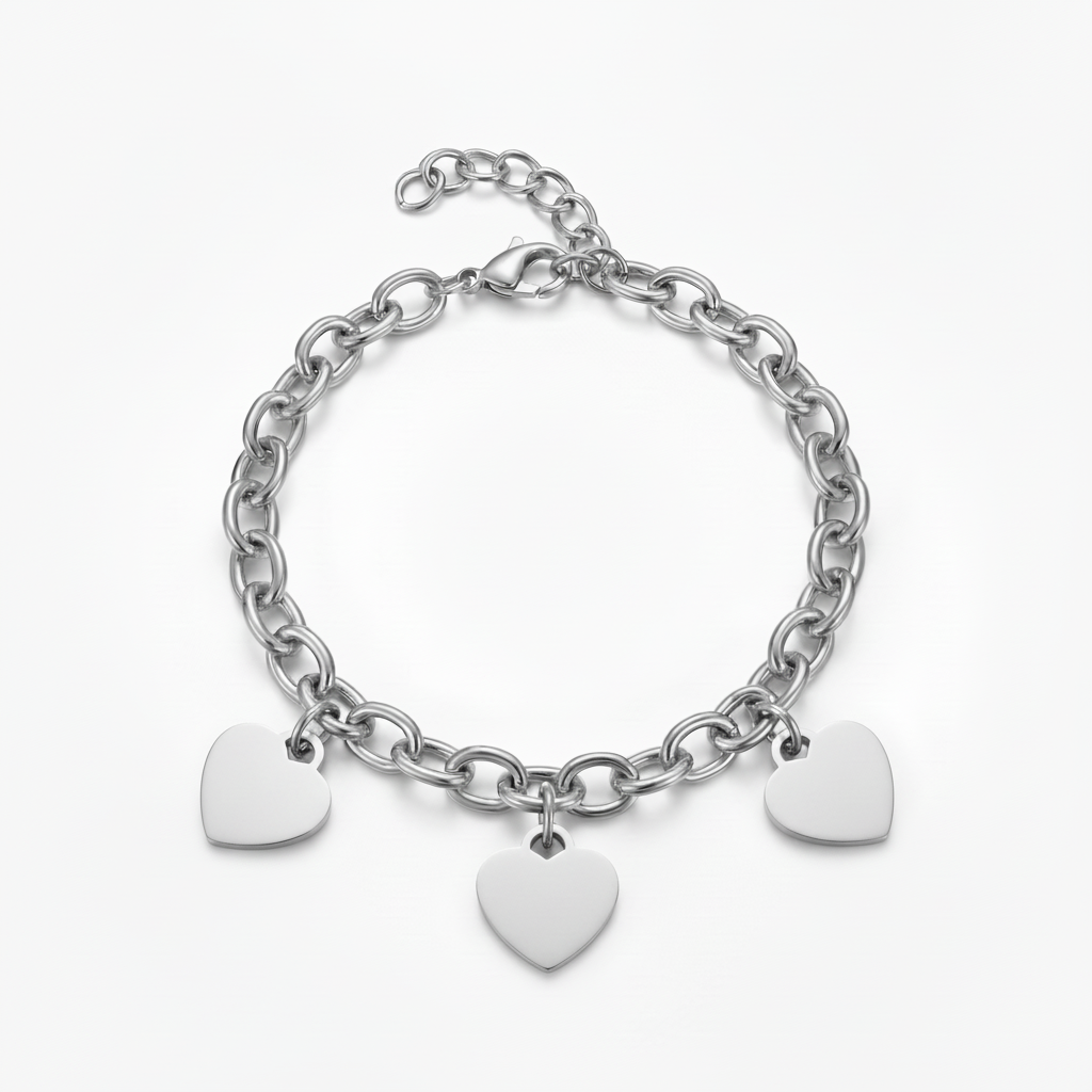 Initial Armbånd "Custom Hearts"