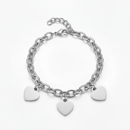 Initial Armbånd "Custom Hearts"