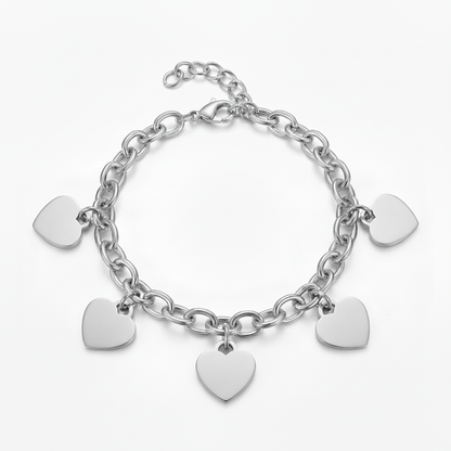 Initial Armbånd "Custom Hearts"