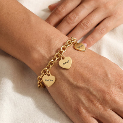 Initial Armbånd "Custom Hearts"