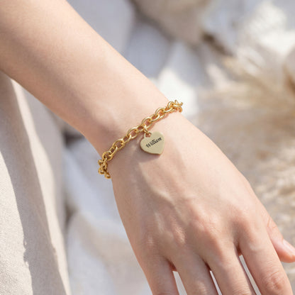 Initial Armbånd "Custom Hearts"