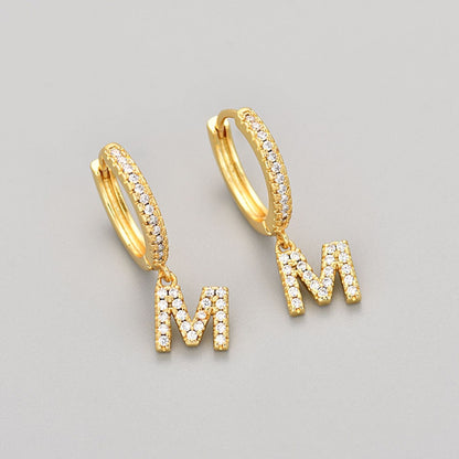 Initial øreringe "Crystal"