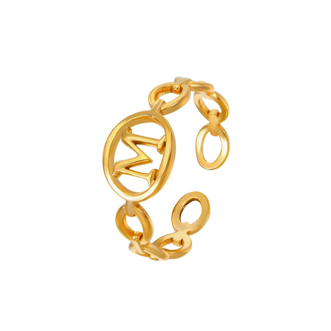 Justerbar Initial Ring "Embrace"