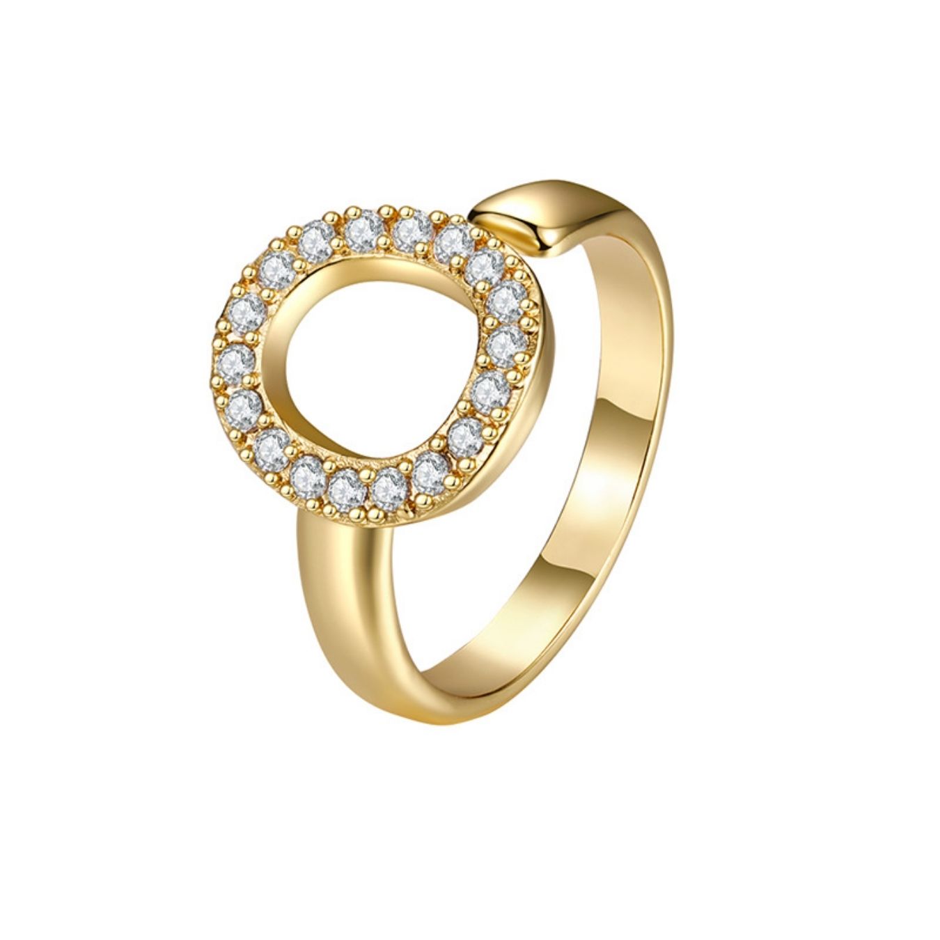 Justerbar Initial Ring "Twinkle"