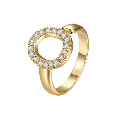 Justerbar Initial Ring "Twinkle"