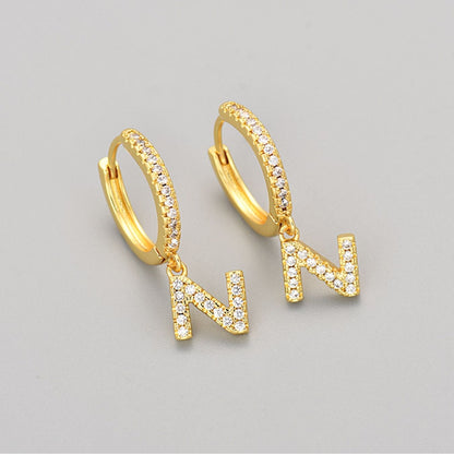 Initial øreringe "Crystal"