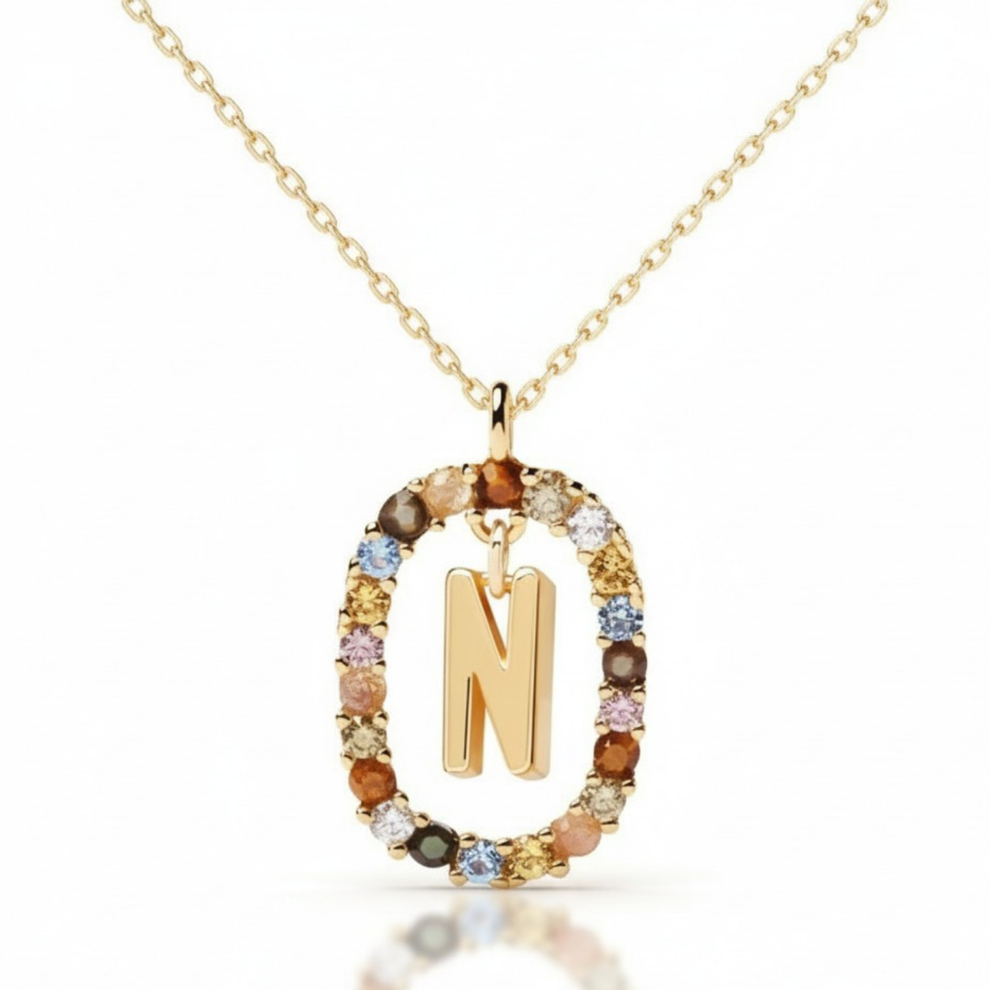 Initial Halskæde "Rainbow"