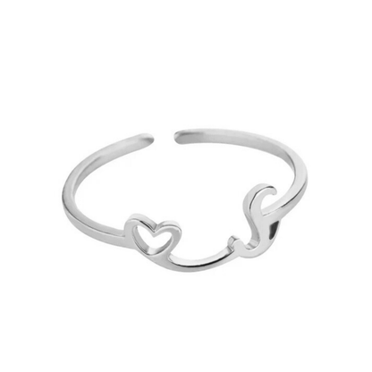 Justerbar Initial Ring "Pretty"