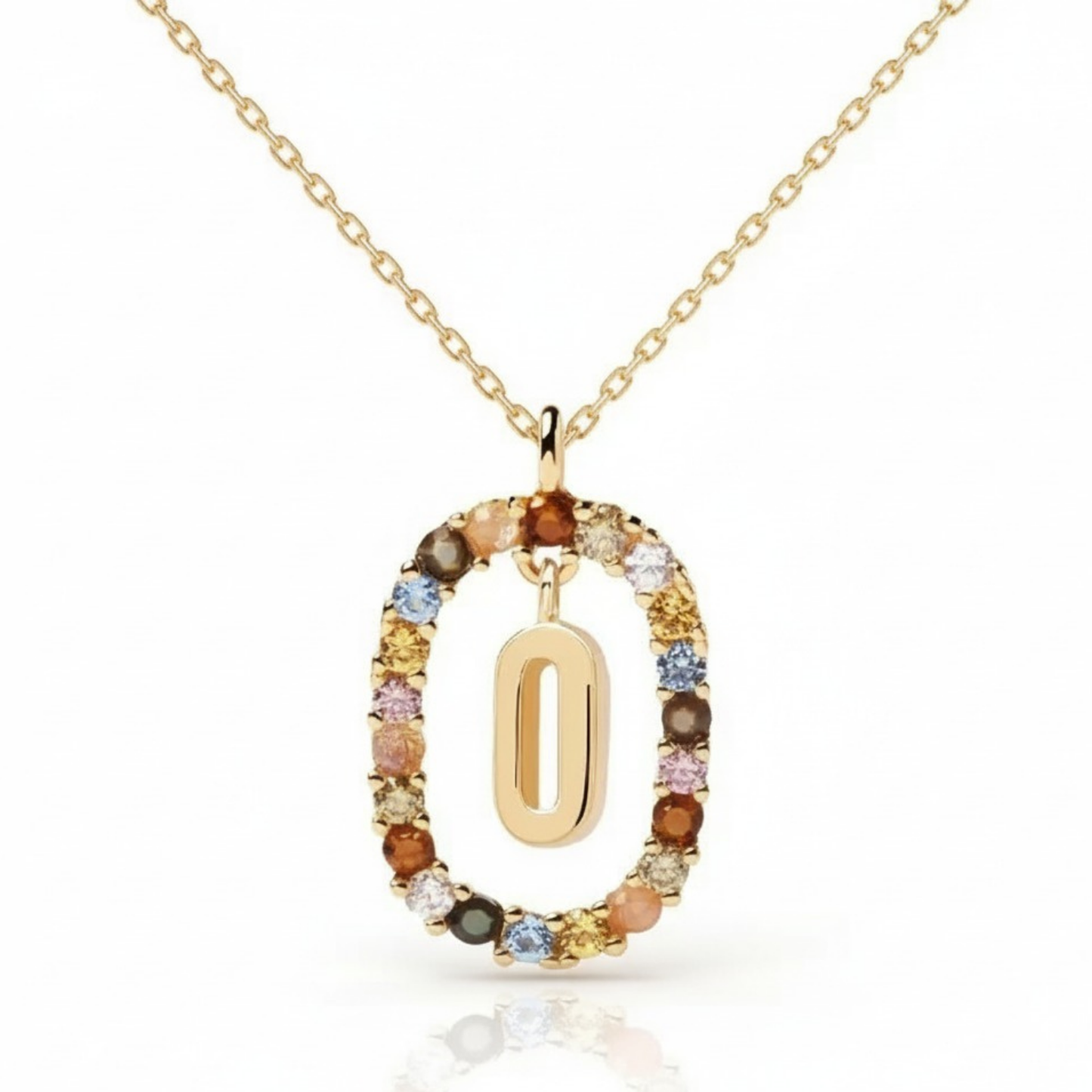 Initial Halskæde "Rainbow"