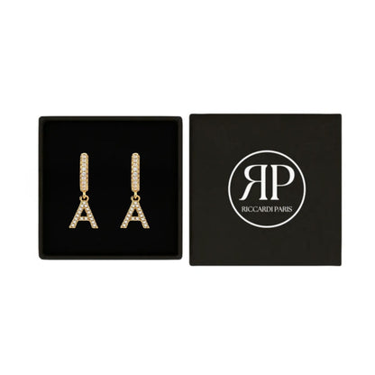 Initial øreringe "Crystal"