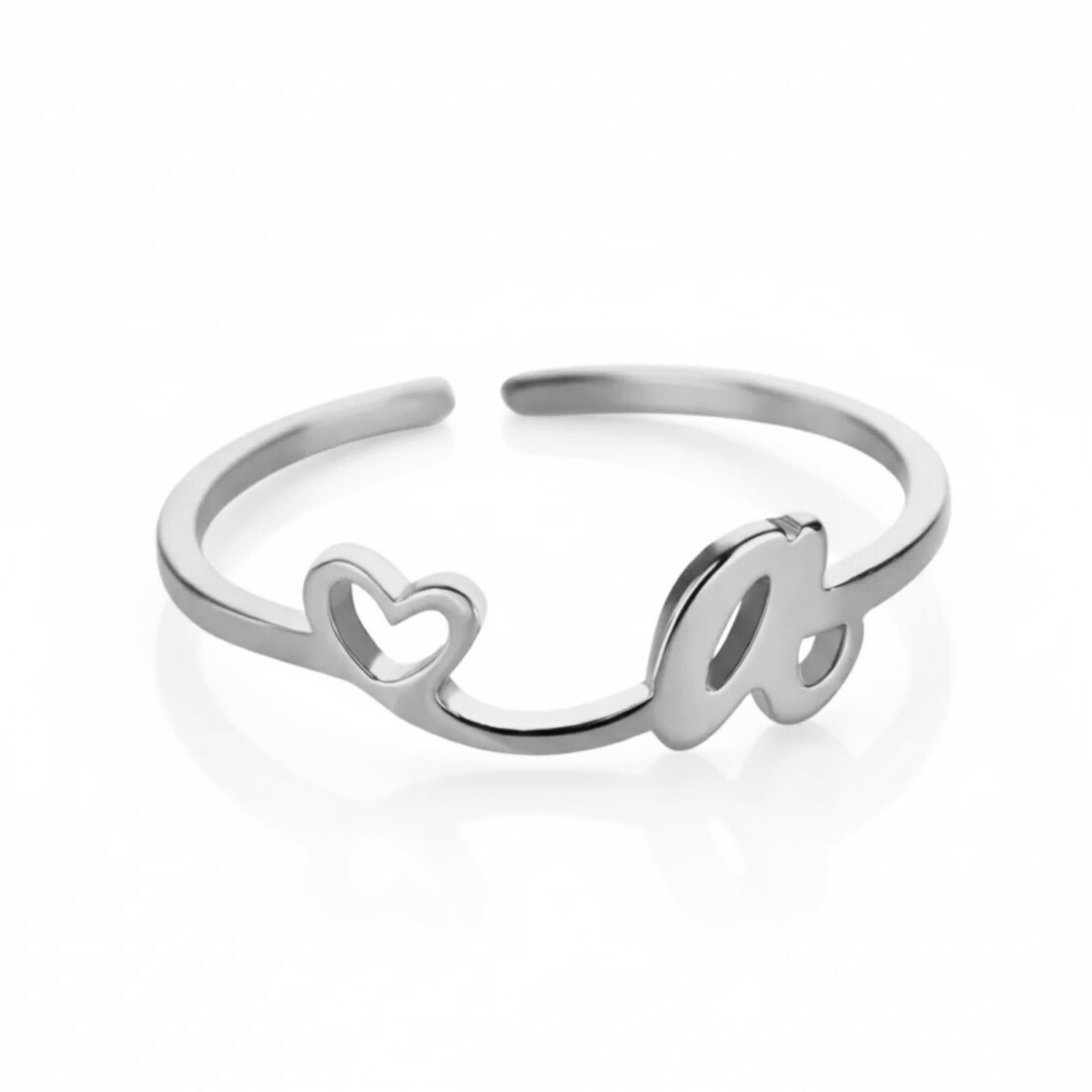 Justerbar Initial Ring "Pretty"