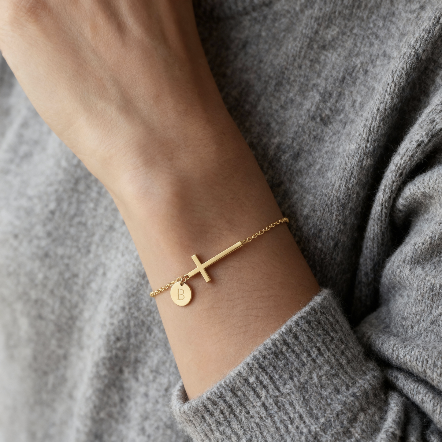 Initial Armbånd "Cross"