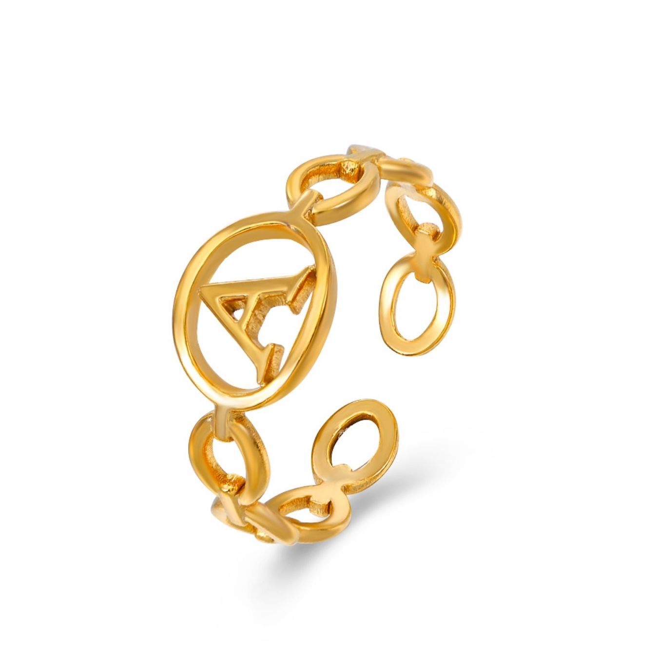 Justerbar Initial Ring "Embrace"