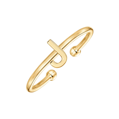 Justerbar Initial Ring "Chic"