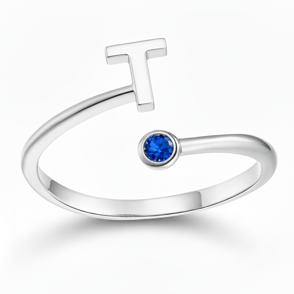 Justerbar Initial Ring "Essence"