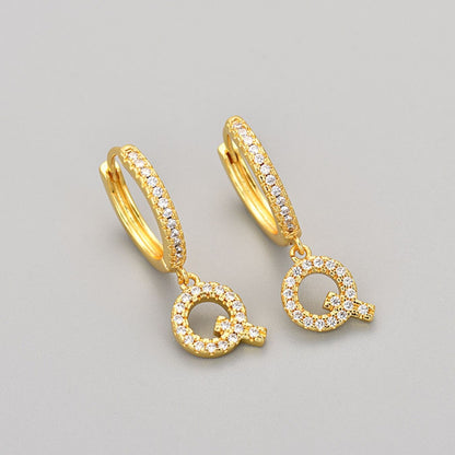 Initial øreringe "Crystal"