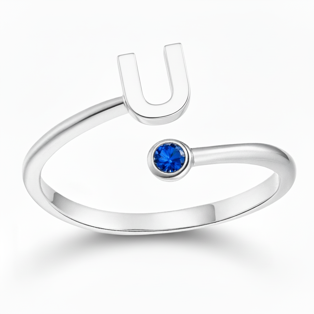 Justerbar Initial Ring "Essence"