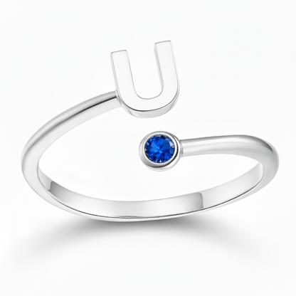 Justerbar Initial Ring "Essence"