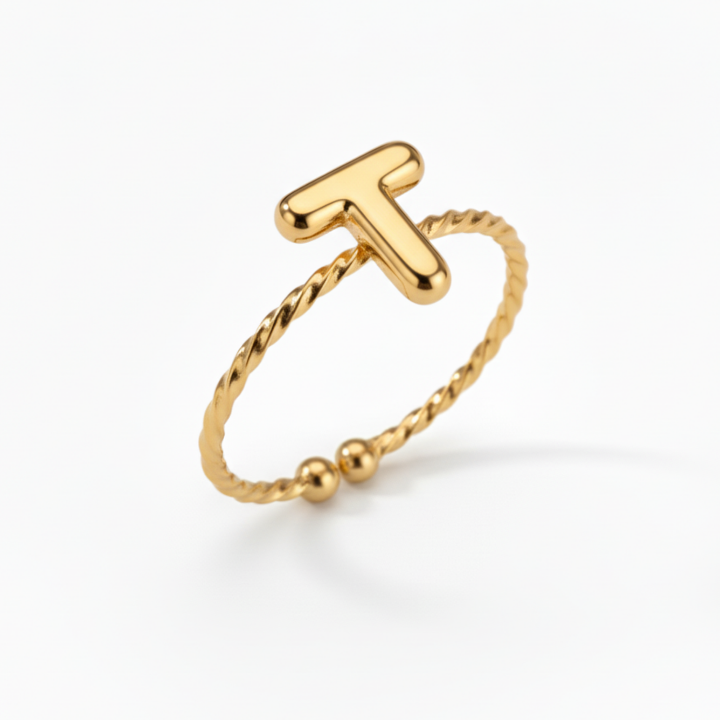 Justerbar Initial Ring "Minimalist"