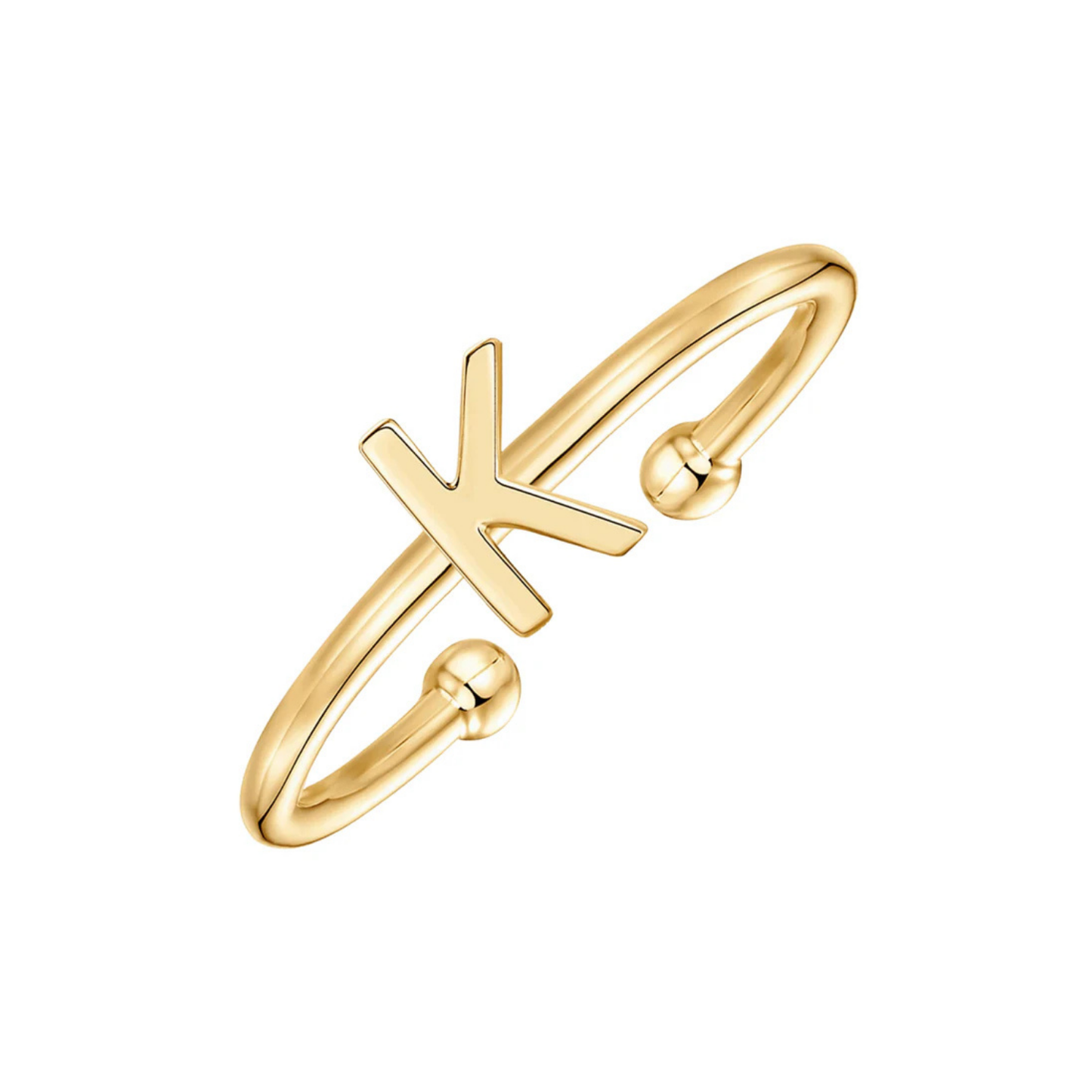 Justerbar Initial Ring "Chic"