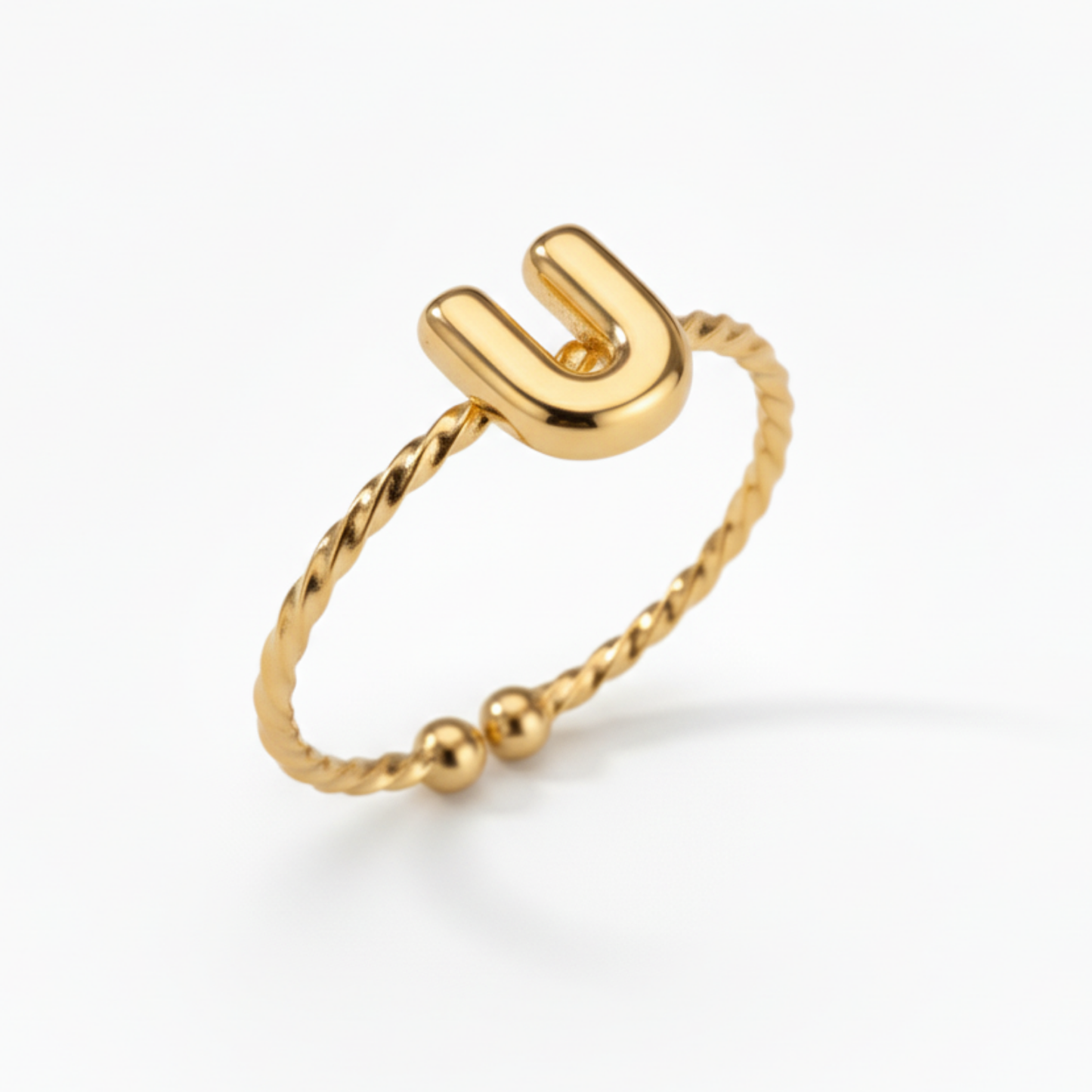Justerbar Initial Ring "Minimalist"