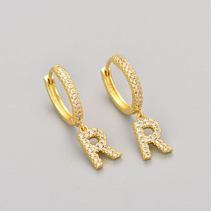 Initial øreringe "Crystal"