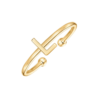Justerbar Initial Ring "Chic"