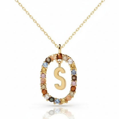 Initial Halskæde "Rainbow"